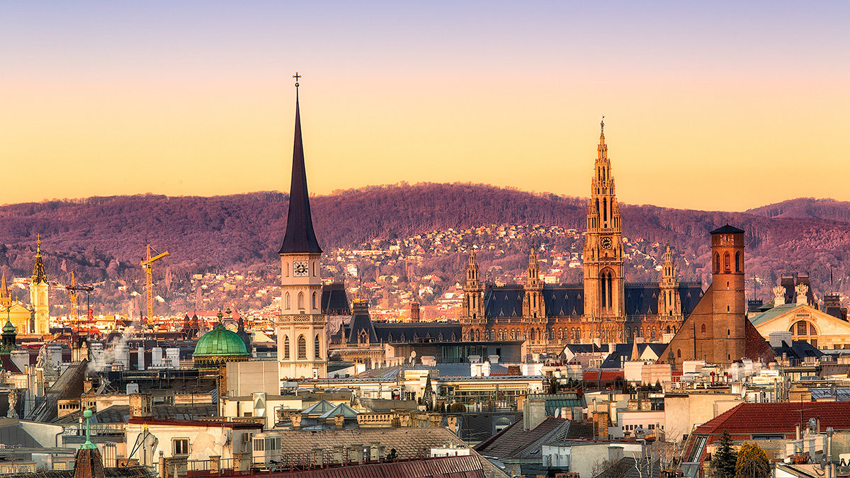 Overview of the historic city of Vienna